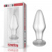 Стеклянная анальная пробка 4,3" Lovetoy Glass Romance Clear