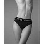 Трусики для страпона, XL, Strap-On-Me кольцевое крепление, с отрытыми ягодицами, черные