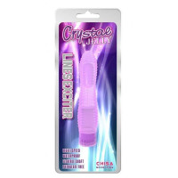 Вибратор рельефный Chisa Crystal Jellie Lines Exciter на батарейках, фиолетовый