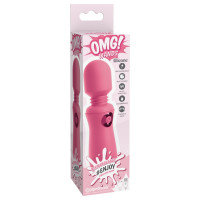 Вибратор микрофон Pipedream OMG! Wands #Enjoy, с гибкой головкой, розового цвета, 15 х 4 см