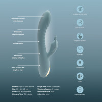 Вибратор-кролик рельефный Sweet Em Velvet Lure 10 режимов вибрации и 5 режимов колебаний