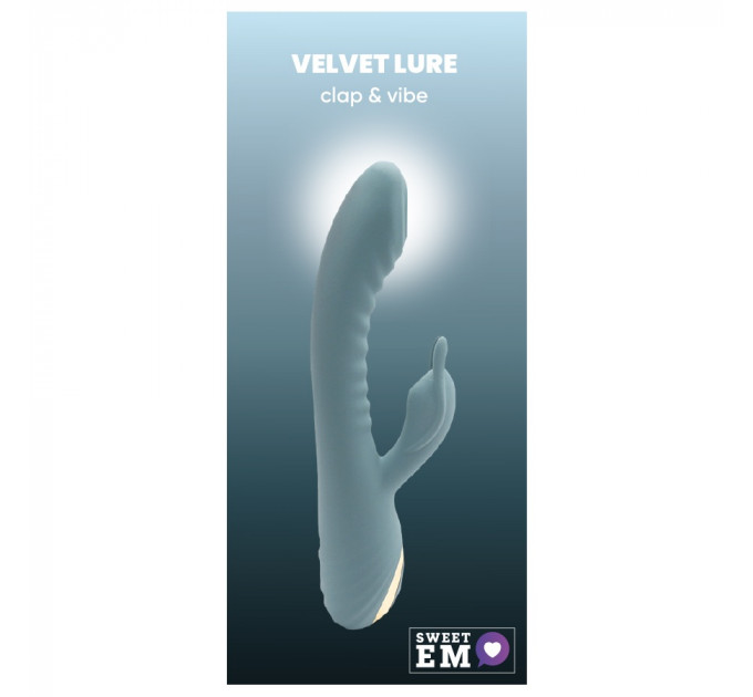 Вибратор с рифмингом для точки G и клиторальным отростком Sweet Em Velvet Lure. зеленый