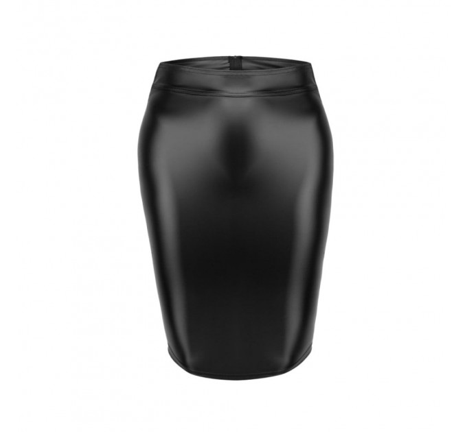 Юбка из искусственной кожи Noir Handmade F273 с молнией, черная, 4XL