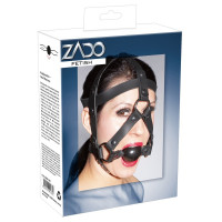 Маска-кляп унісекс Zado Fetish, шкіра, чорний