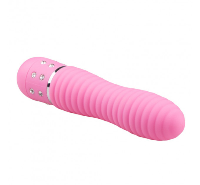 Вибратор ребристый Love Diamond Vibrator розовый, 11.4 см