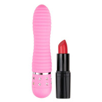 Вибратор ребристый Love Diamond Vibrator розовый, 11.4 см