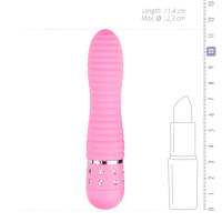 Вибратор ребристый Love Diamond Vibrator розовый, 11.4 см