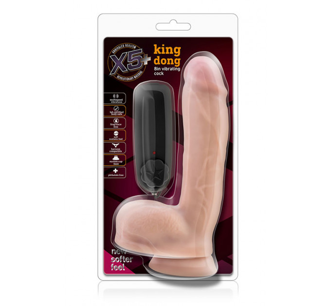 Вибратор X5 PLUS KING DONG 8INCH VIBRATING COCK