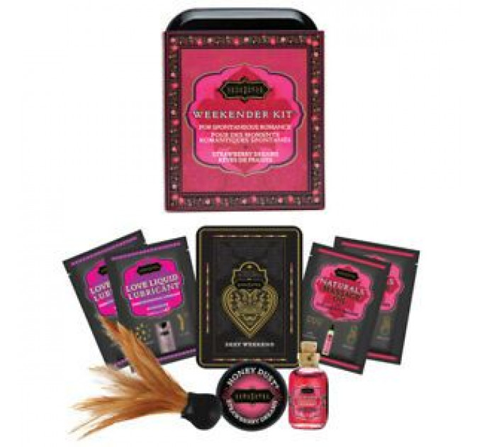 Міні набір інтимної косметики Kama Sutra Weekender Kit, полуничні мрії