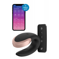Люксовый смарт вибратор для пар Satisfyer DOUBLE LOVE черный