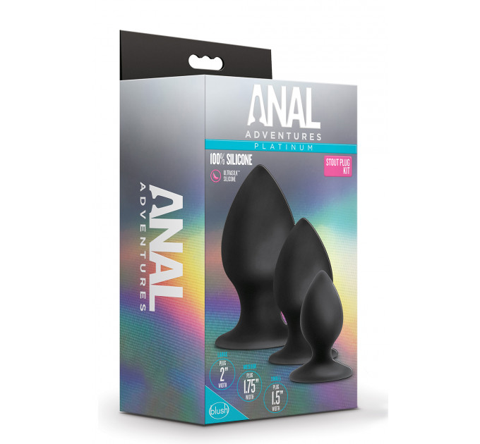 Набір анальних пробок Blush Anal Adventures Platinum Silicone Anal Stout Plug