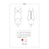 Корсет із підв'язками для панчохи Obsessive Lovica corset XXL