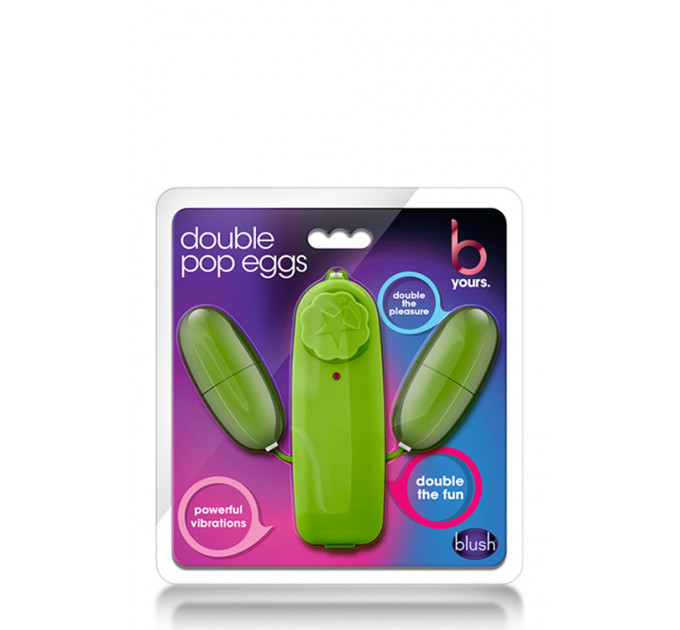 Двойное виброяйцо B YOURS DOUBLE POP EGGS LIME