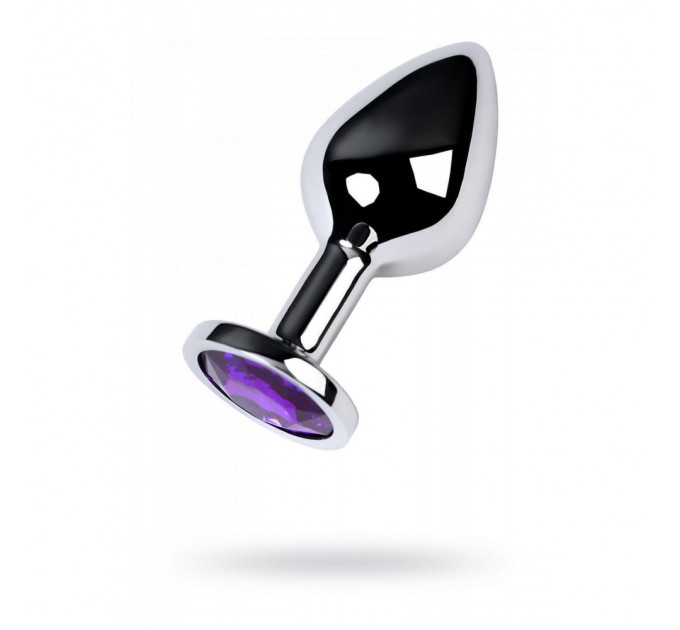 Анальная пробка Silver Metal Diamond Violetl, L