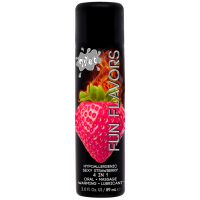 Разогревающий съедобный лубрикант 4 в 1 Wet Fun клубника 89 мл