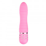 Вибратор ребристый Love Diamond Vibrator розовый, 11.4 см