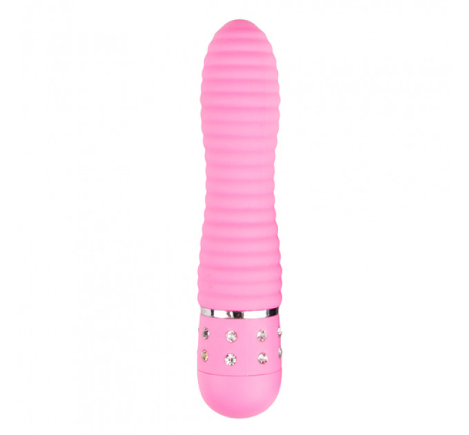 Вибратор ребристый Love Diamond Vibrator розовый, 11.4 см