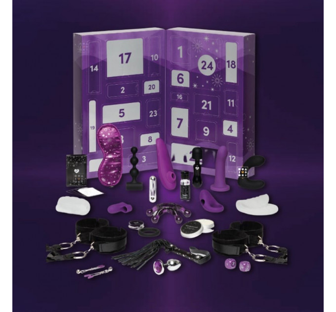Адвент календар (24 предмета) Lovehoney Couple's Advent Calendar Фиолетовый