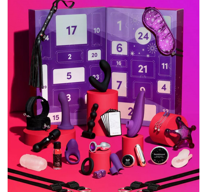 Адвент календар (24 предмета) Lovehoney Couple's Advent Calendar Фиолетовый