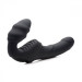 Женский вибрострапон Slim Rider Ribbed Ribbed Vibrating Silicone Strapless Strap On, черный
