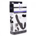 Женский вибрострапон Slim Rider Ribbed Ribbed Vibrating Silicone Strapless Strap On, черный