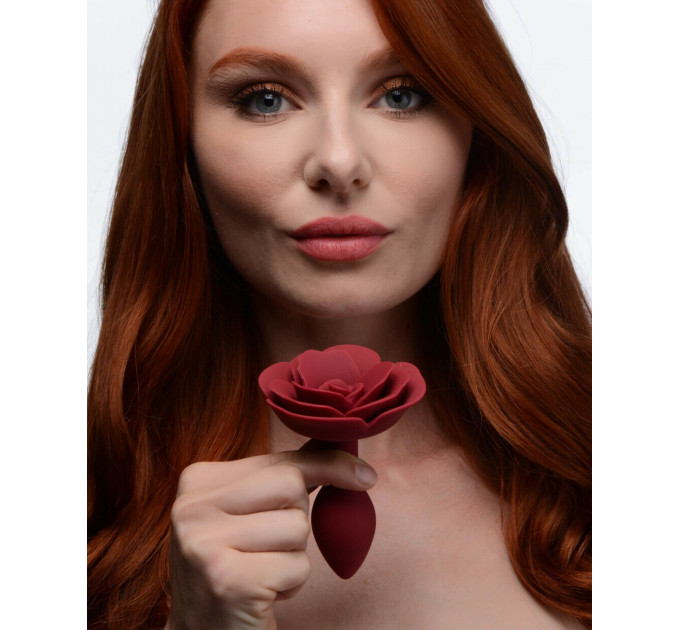 Анальна пробка силікон троянда Master Series Booty Bloom Silicone Anal Plug With