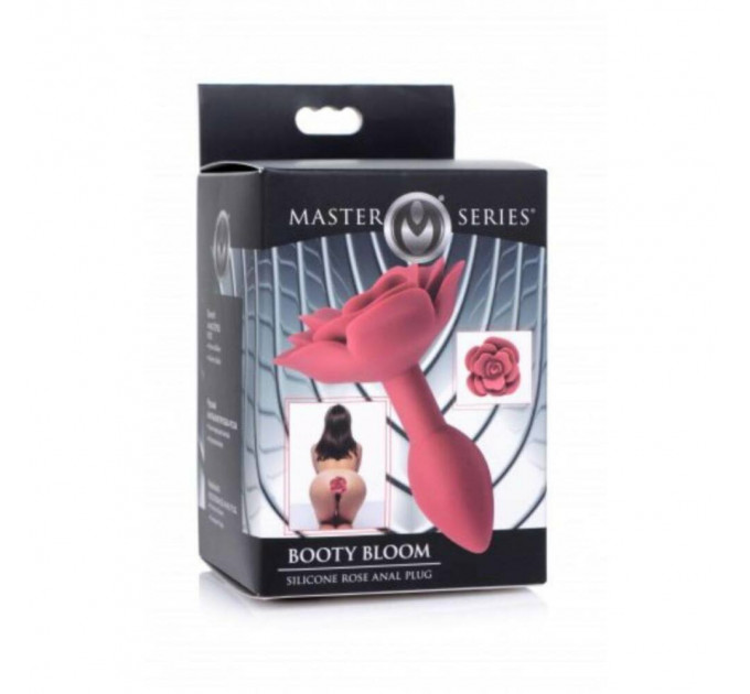 Анальна пробка силікон троянда Master Series Booty Bloom Silicone Anal Plug With