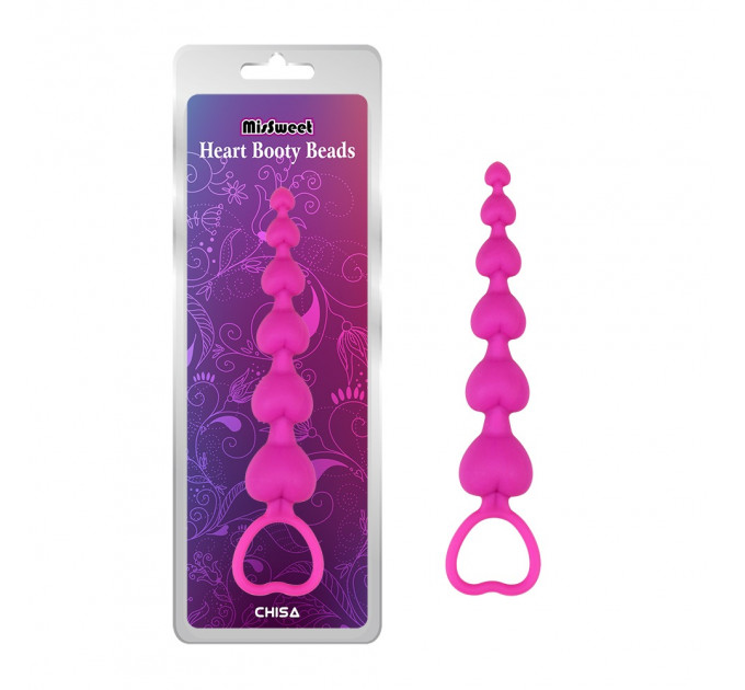 Анальна ялинка Chisa Heart Booty Beads у формі рожевих сердець