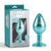 Анальна пробка блакитна поталь CHISA MATRIX MONT з блакитним каменем, розмір M