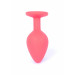 Анальная пробка с камнем Plug-Jewellery Red Silicon PLUG Medium- Blue Diamond размер М