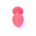 Анальная пробка с камнем Plug-Jewellery Red Silicon PLUG Medium- Blue Diamond размер М