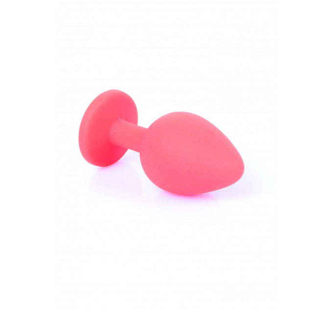 Анальная пробка с камнем Plug-Jewellery Red Silicon PLUG Medium- Blue Diamond размер М