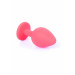 Анальная пробка с камнем Plug-Jewellery Red Silicon PLUG Medium- Blue Diamond размер М