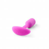 Анальна пробка із зміщеним центром ваги, S, B-vibe Snug Plug 1 рожева, 8.6 х 2.2 см