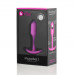 Анальная пробка со смещенным центром тяжести, S, B-vibe Snug Plug 1 розовая, 8.6 х 2.2 см