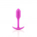 Анальная пробка со смещенным центром тяжести, S, B-vibe Snug Plug 1 розовая, 8.6 х 2.2 см
