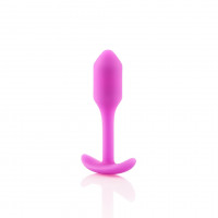 Анальна пробка із зміщеним центром ваги, S, B-vibe Snug Plug 1 рожева, 8.6 х 2.2 см