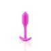 Анальная пробка со смещенным центром тяжести, S, B-vibe Snug Plug 1 розовая, 8.6 х 2.2 см
