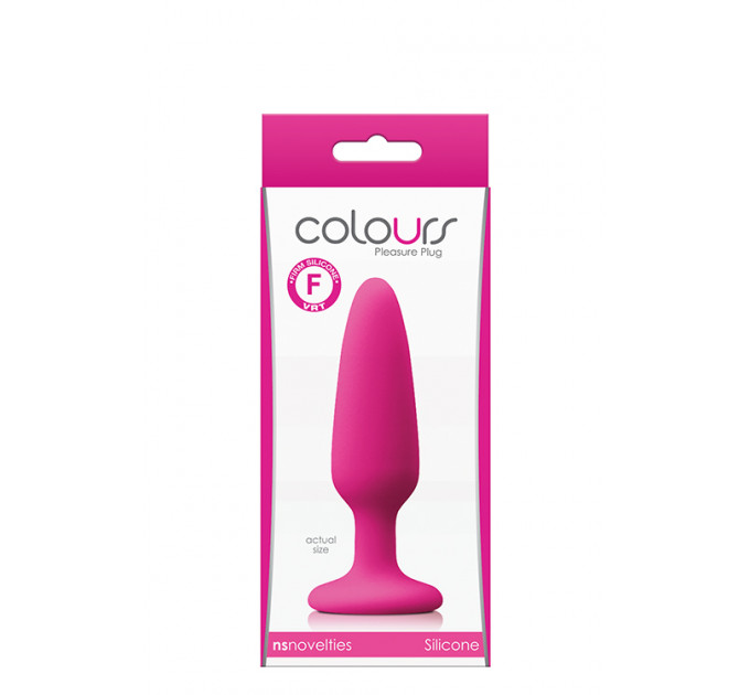 Анальний корок силікон NS Novelties COLOURS PLEASURES SMALL PLUG PINK