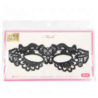 Чорна мережива маска для очей Star Night Lace Eye Mask на зав'язках, чорна, 2 шт