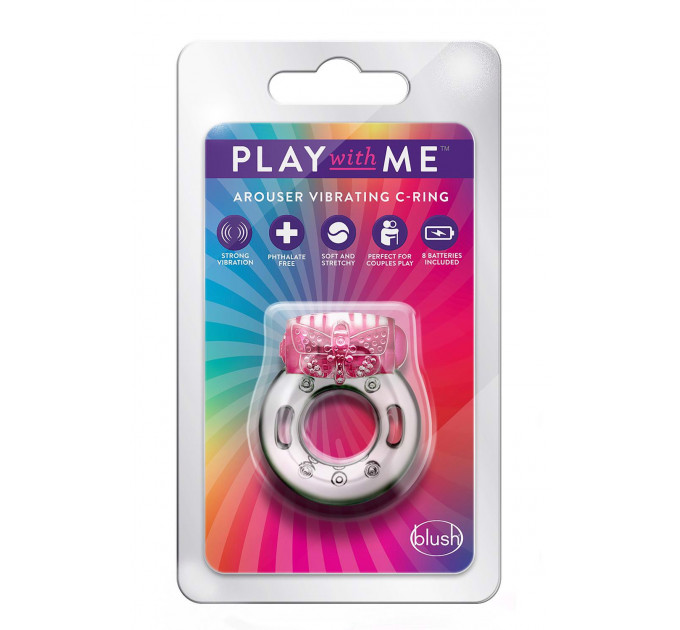 Ерекційне віброкільце PLAY WITH ME AROUSER VIBRATING C-RING PINK