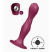 Фалоімітатор вагінально-анальний з обтяженими кульками Satisfyer Double Ball-R, бордовий