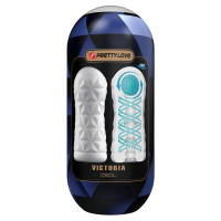 Мастурбатор нереалистичный PRETTY LOVE Victoria TPR, белый, 15 х 6.3 см