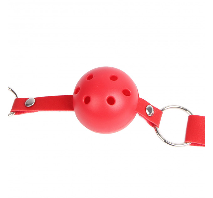 Кляп-кулька на ремінці Star Night, червоний, One Size