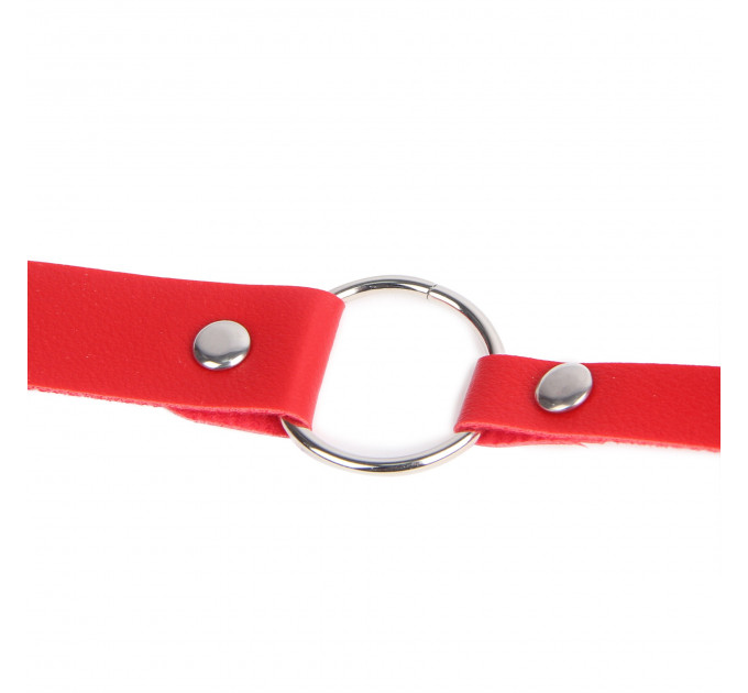 Кляп-кулька на ремінці Star Night, червоний, One Size