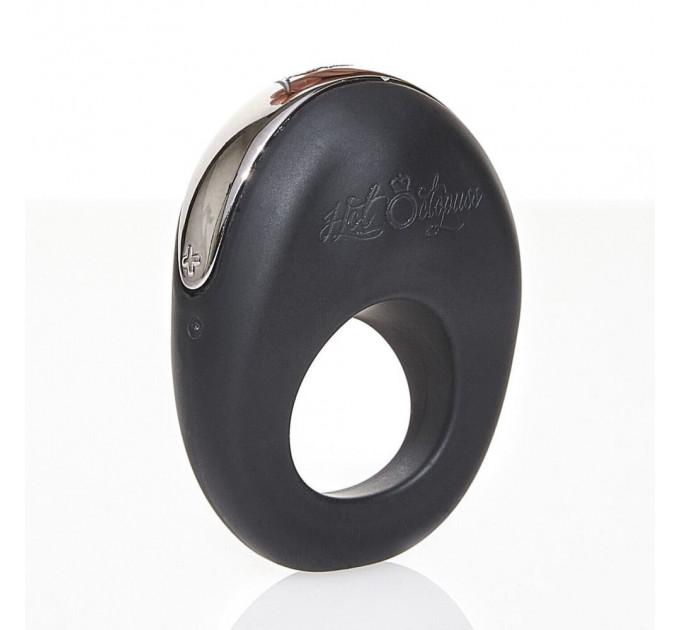 Кільце на пеніс з кліторальною стимуляцією Hot Octopuss Atom Cock Ring Clitoral Stimulator, чорне