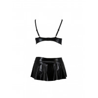 Комплект белья со стрингами из латекса black S/M DEBY SET - Passion