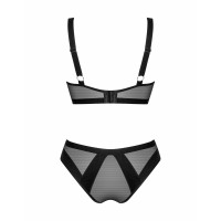 Комплект нижньої білизни Obsessive Chic Amoria чорний, M-L