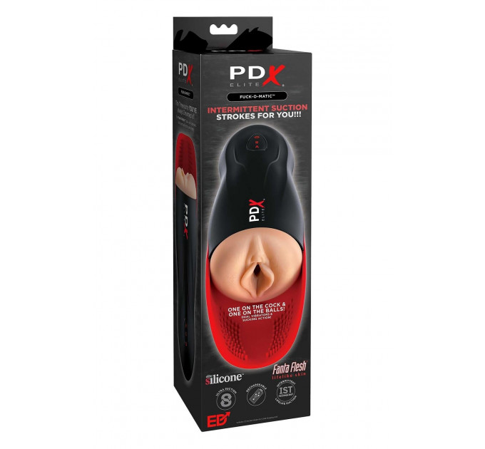 Вибромастурбатор вагина в колбе Pipedream PDX Elite Fuck-O-Matic черный, 27 см