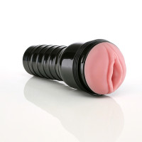Мастурбатор вагина в колбе Fleshlight Pink Lady Mini-Lotus, с рельефом, киберкожа, бежевый